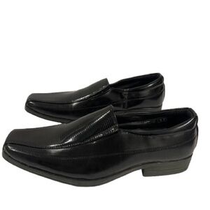 Men’s Royal Shoes Black Leather Slip On Oxford Dress Shoes Size 8 US!